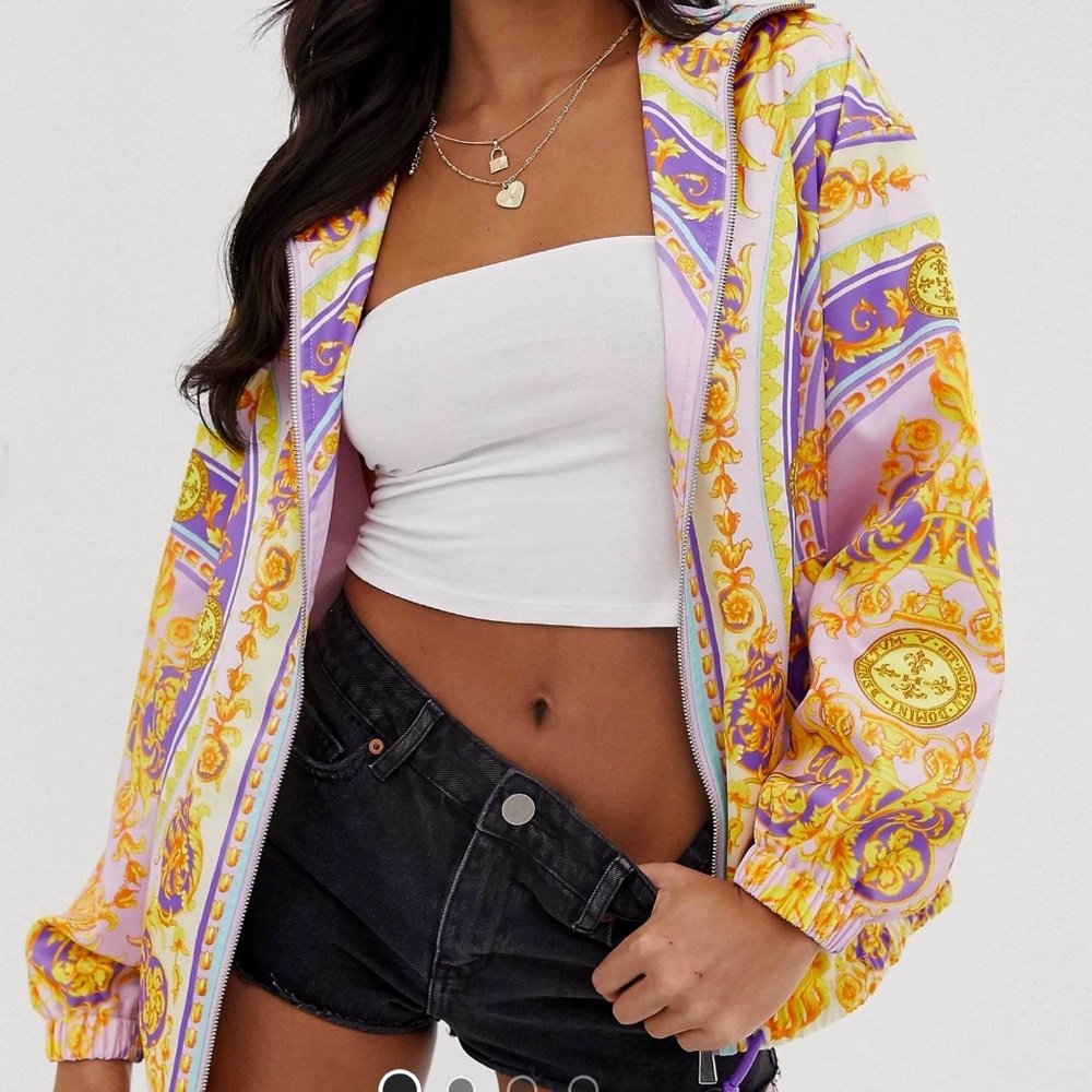 Scarf Print Women’s Jacket (US 4)